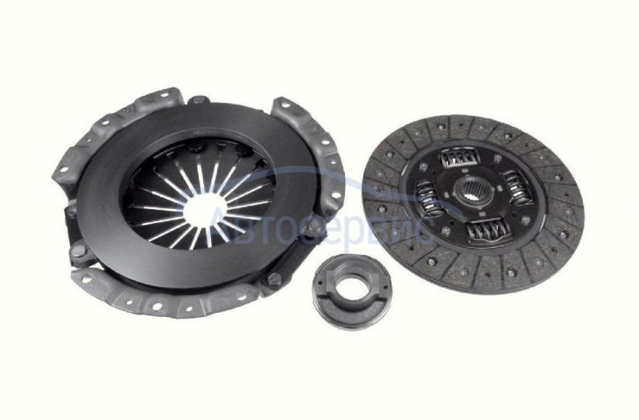 диск и корзина сцепления на белом фоне